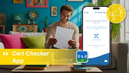 Die ÖSD Cert Checker App jetzt im Apple Ap store und google Play Store.